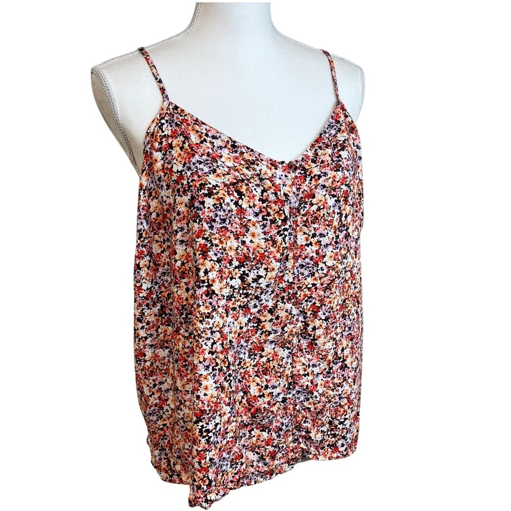 Old Navy Floral Print V Neck Cami Top Size XXL Babydoll Cottage Whimsy Ditsy